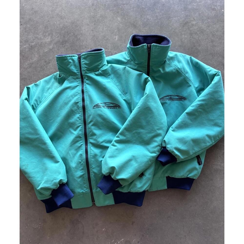 Lot Of 2 Vintage 90s Alaska Sportsmaster Polar Fleece Zip Up Large